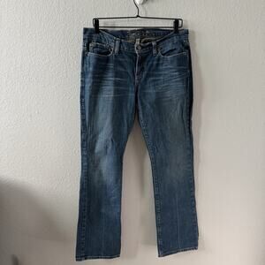 Vintage Abercrombie Fitch Jeans Womens 8 Short Blue Bootcut Flare 32x30 Y2K